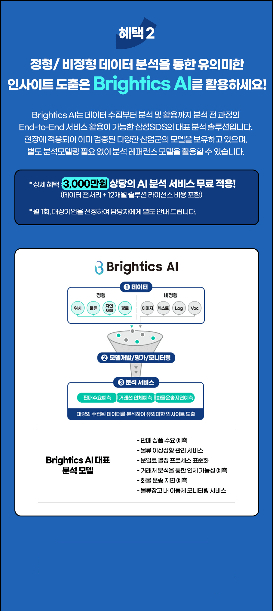 혜택2 정형/비정형 데이터 분석을 통한 유의미한 인사이트 도출은 Brightics AI를 활용하세요!