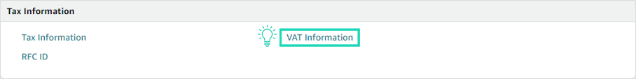 Webpage to enter business registration number for VAT exemption