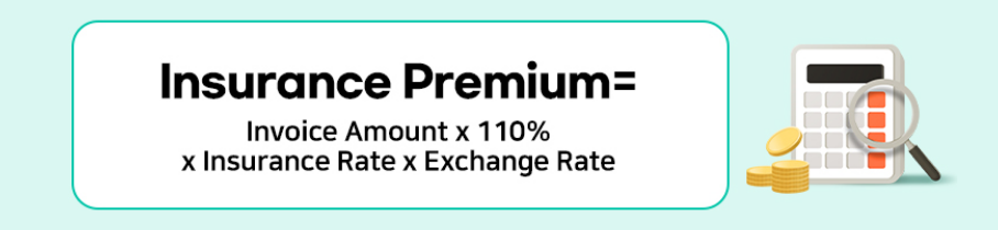 Insurance Premium=Invoice Amount x 110% x Insurance Rate x Exchange Rate