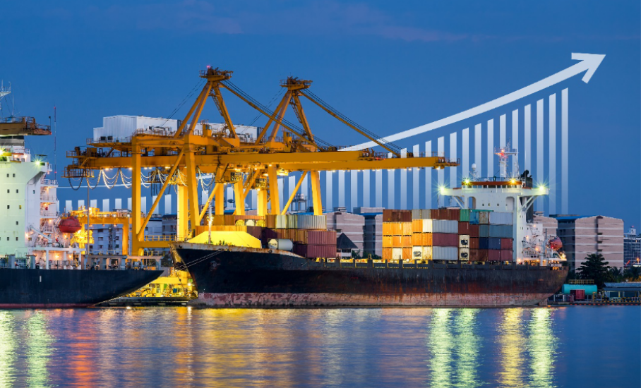 Increasing Graph Composite Images with Container Ships