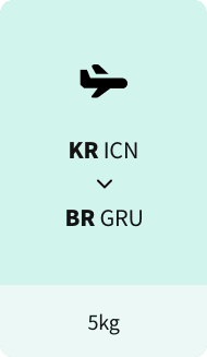 KR ICN > BR GRU 5kg
