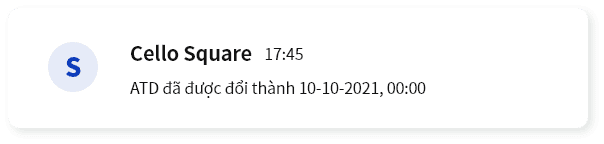 Cello Square 17:45 ATD has been changed to 10-10-2021,