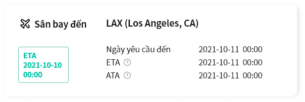 Arrival airport